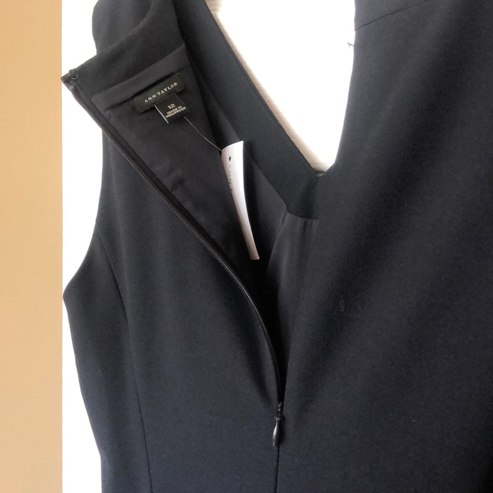 Ann Taylor Blue Sleeveless Mid Length Work Dress - Picture 6 of 7